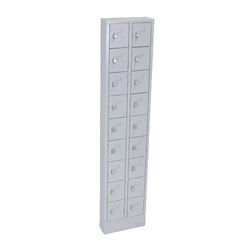 Lockerkast PEL 18-deurs 188 x 42 x 15cm Grijs